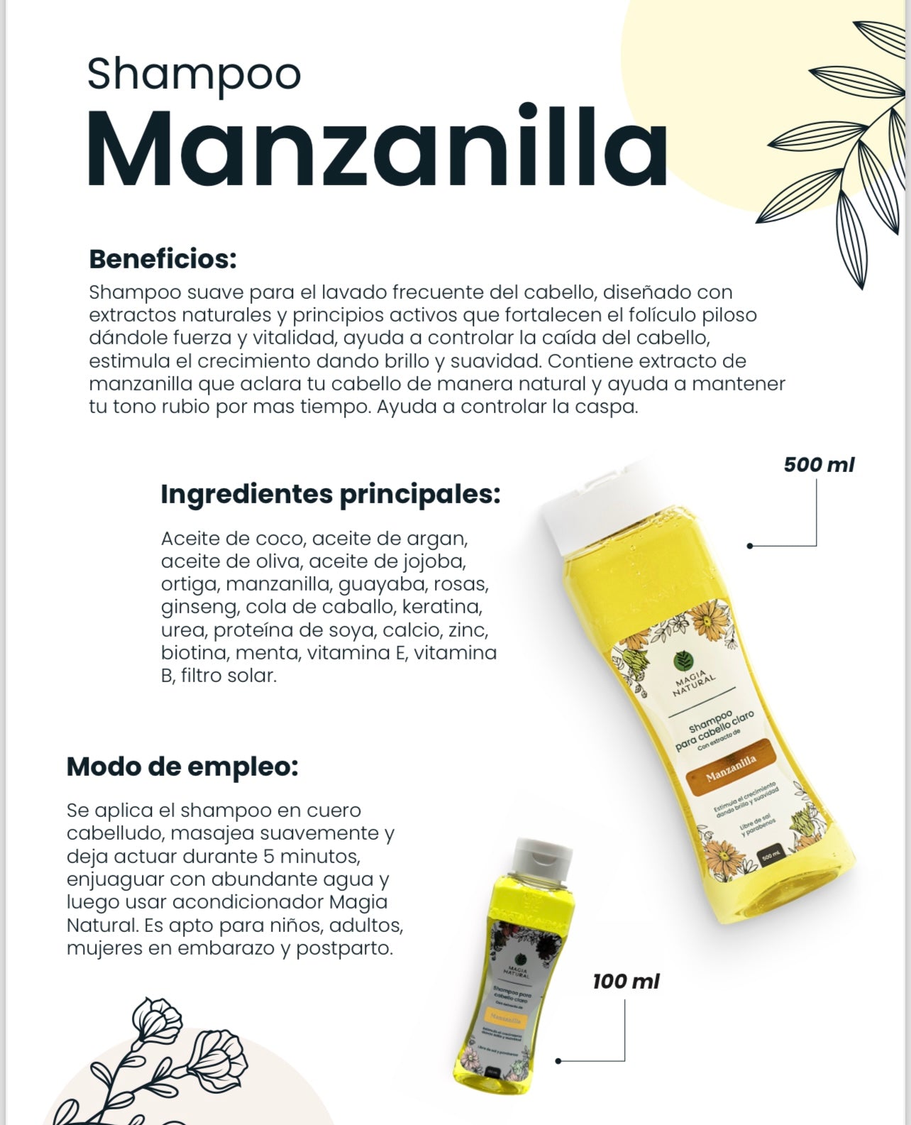 Shampoo
Manzanilla