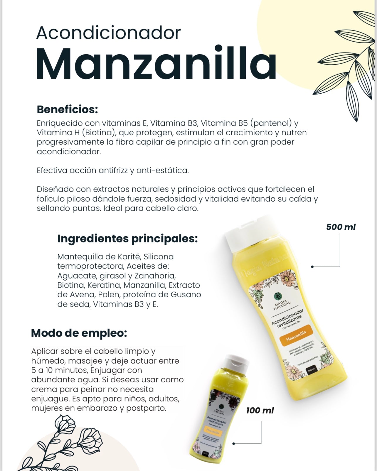 Acondicionador
Manzanilla