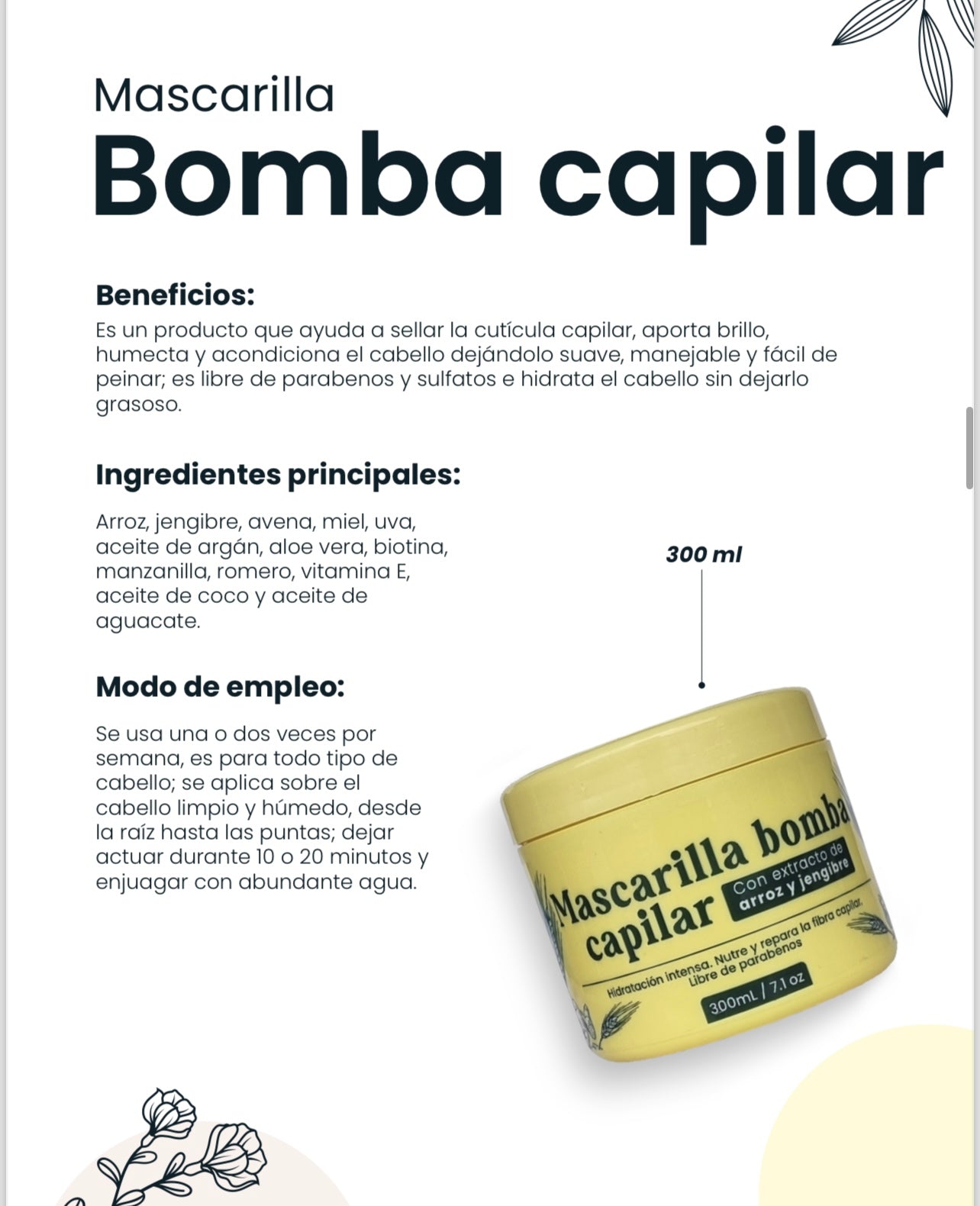 Mascarilla
Bomba capilar